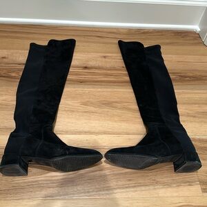 Over the knee suede boot